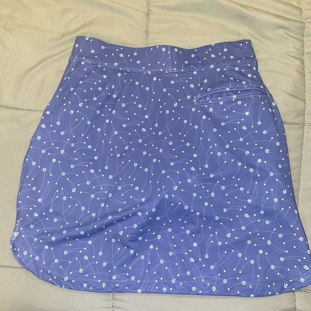 Peter Millar Women's Alice Short Putt Petal Hem Golf Skort - Storm size XS - Picture 2 of 9